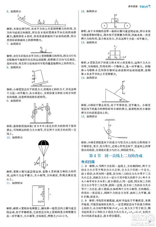 河海大学出版社2025年春初中5星学霸八年级物理下册人教版答案