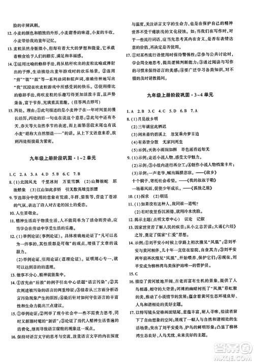 新疆青少年出版社2025年春优学1+1评价与测试九年级语文下册通用版答案 新疆青少年出版社2025年春优学1+1评价与测试九年级语文下册通用版答案