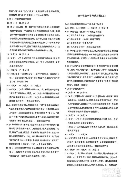 新疆青少年出版社2025年春优学1+1评价与测试九年级语文下册通用版答案 新疆青少年出版社2025年春优学1+1评价与测试九年级语文下册通用版答案