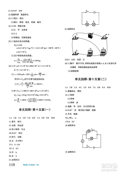 新疆青少年出版社2025年春优学1+1评价与测试九年级物理下册通用版答案 新疆青少年出版社2025年春优学1+1评价与测试九年级物理下册通用版答案