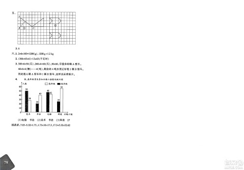 新疆青少年出版社2025年春优学1+1评价与测试四年级数学下册通用版答案