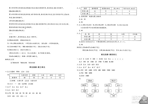新疆青少年出版社2025年春优学1+1评价与测试三年级数学下册通用版答案 新疆青少年出版社2025年春优学1+1评价与测试三年级数学下册通用版答案