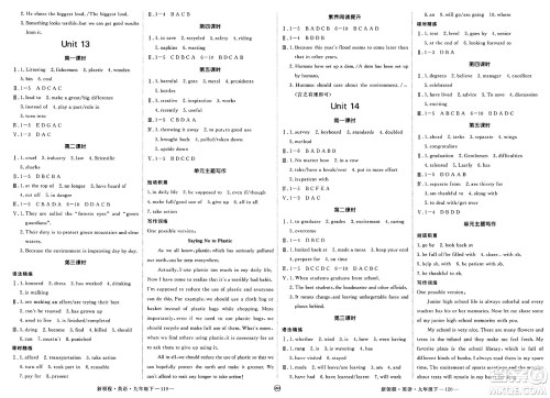 延边大学出版社2025年春优翼新领程九年级英语下册人教版安徽专版答案