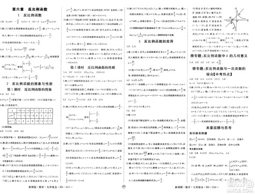 延边大学出版社2025年春优翼新领程九年级数学下册北师大版贵州专版答案