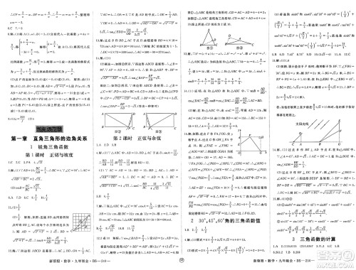 延边大学出版社2025年春优翼新领程九年级数学下册北师大版贵州专版答案