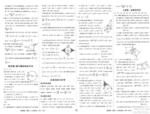 延边大学出版社2025年春优翼新领程九年级数学下册北师大版贵州专版答案