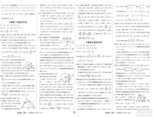 延边大学出版社2025年春优翼新领程九年级数学下册北师大版贵州专版答案