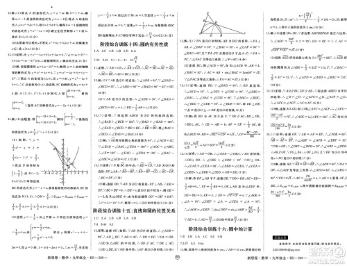 延边大学出版社2025年春优翼新领程九年级数学下册北师大版贵州专版答案