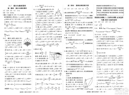 延边大学出版社2025年春优翼新领程九年级数学下册沪科版答案