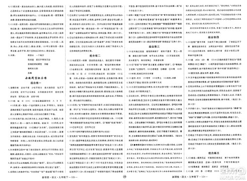 延边大学出版社2025年春优翼新领程九年级语文下册人教版安徽专版答案