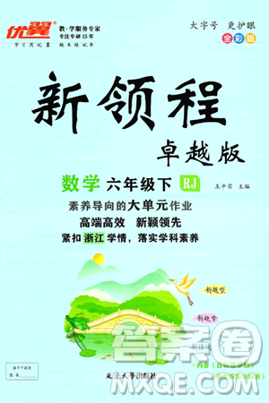 延边大学出版社2025年春优翼新领程六年级数学下册人教版浙江专版答案