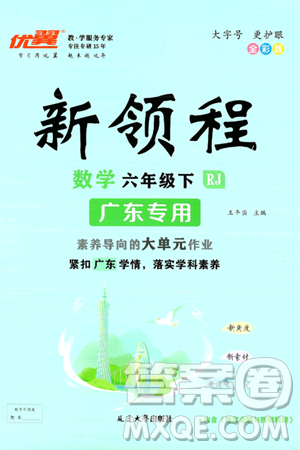 延边大学出版社2025年春优翼新领程六年级数学下册人教版广东专版答案