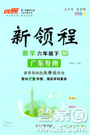 延边大学出版社2025年春优翼新领程六年级数学下册北师大版广东专版答案