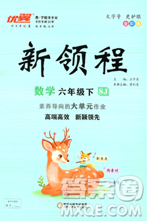 宁夏人民教育出版社2025年春优翼新领程六年级数学下册苏教版答案