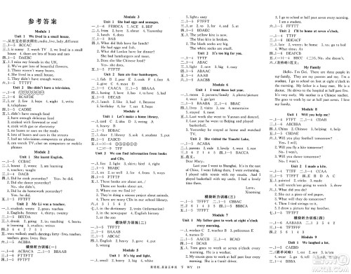 合肥工业大学出版社2025年春优翼新领程五年级英语下册外研版答案