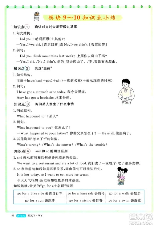 合肥工业大学出版社2025年春优翼新领程四年级英语下册外研版答案