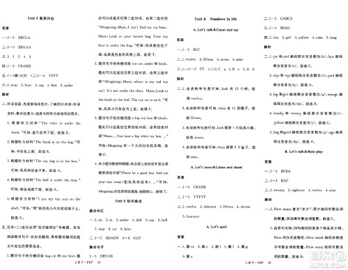 延边大学出版社2025年春优翼新领程三年级英语下册人教PEP版答案