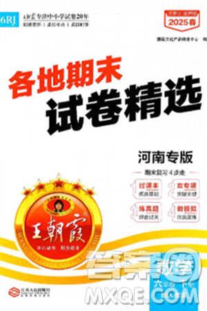 江西人民出版社2025年春王朝霞各地期末试卷精选六年级数学下册人教版河南专版答案 江西人民出版社2025年春王朝霞各地期末试卷精选六年级数学下册人教版河南专版答案