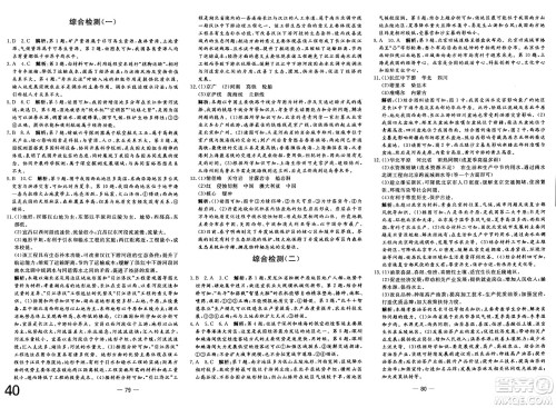 长江少年儿童出版社2025年春智慧课堂密卷100分单元过关检测七年级地理下册中图版答案