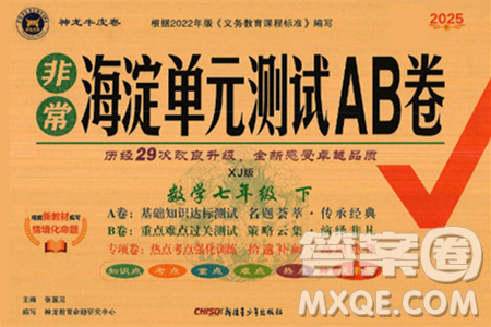 新疆青少年出版社2025年春神龙教育非常海淀单元测试AB卷七年级数学下册湘教版答案