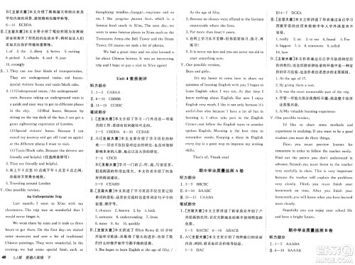 新疆青少年出版社2025年春神龙教育非常海淀单元测试AB卷八年级英语下册鲁教版答案 新疆青少年出版社2025年春神龙教育非常海淀单元测试AB卷八年级英语下册鲁教版答案