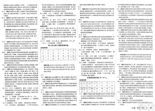 新疆青少年出版社2025年春神龙教育非常海淀单元测试AB卷八年级生物下册济南版答案