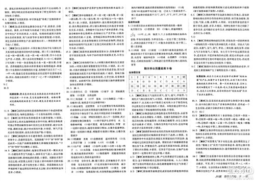 新疆青少年出版社2025年春神龙教育非常海淀单元测试AB卷八年级生物下册济南版答案
