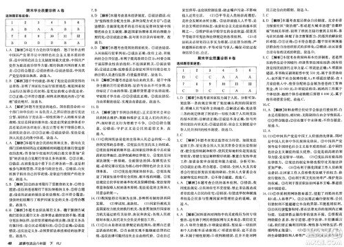 新疆青少年出版社2025年春神龙教育非常海淀单元测试AB卷八年级道德与法治下册人教版答案