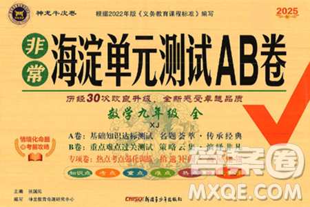 新疆青少年出版社2025年春神龙教育非常海淀单元测试AB卷九年级数学下册湘教版答案
