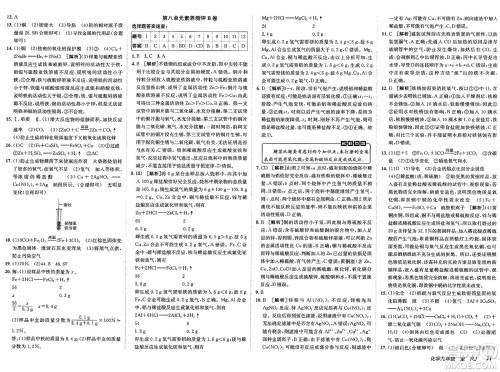 新疆青少年出版社2025年春神龙教育非常海淀单元测试AB卷九年级化学下册人教版答案