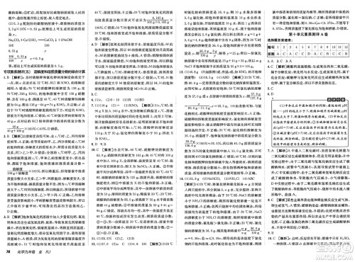 新疆青少年出版社2025年春神龙教育非常海淀单元测试AB卷九年级化学下册人教版答案