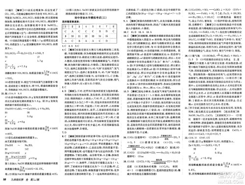 新疆青少年出版社2025年春神龙教育非常海淀单元测试AB卷九年级化学下册鲁教版五四制答案