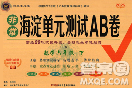 新疆青少年出版社2025年春神龙教育非常海淀单元测试AB卷六年级数学下册苏教版答案