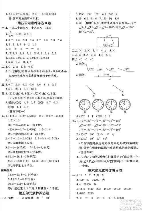 新疆青少年出版社2025年春神龙教育非常海淀单元测试AB卷三年级数学下册青岛版五四制答案 新疆青少年出版社2025年春神龙教育非常海淀单元测试AB卷三年级数学下册青岛版五四制答案