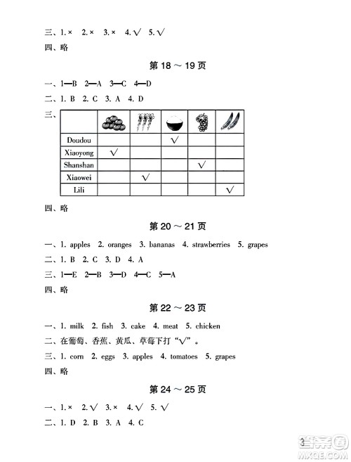 海燕出版社2025年暑假生活三年级英语全册外研版答案