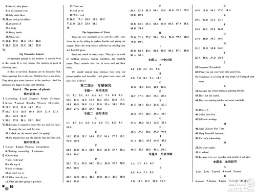 安徽大学出版社2025年徽文文化假期总动员暑假必刷题七年级英语全册外研版答案